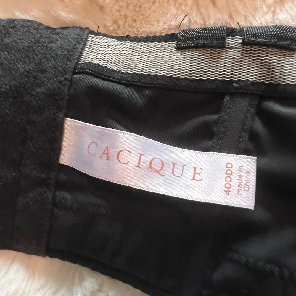 Cacique Black Strapless Comfy 40 DDD bra